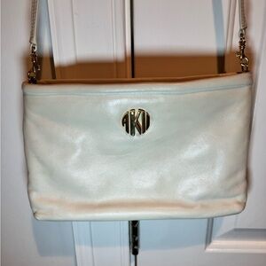 Anne Klein vintage Women's Cream Leather Bag